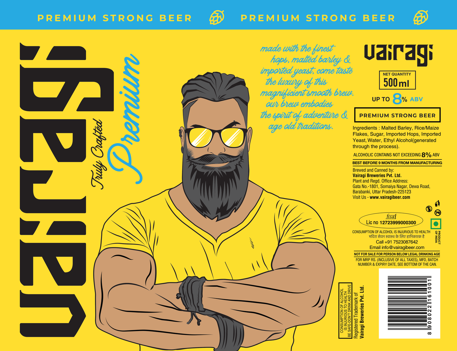 VAIRAGI Premium Strong label
